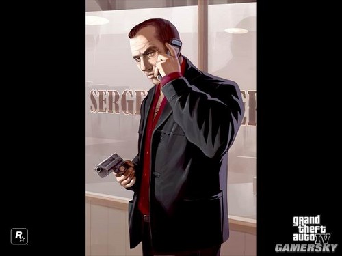 游民星空_《侠盗猎车手GTA4》官方素描壁纸欣赏