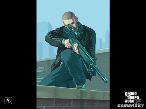 游民星空_《侠盗猎车手GTA4》官方素描壁纸欣赏